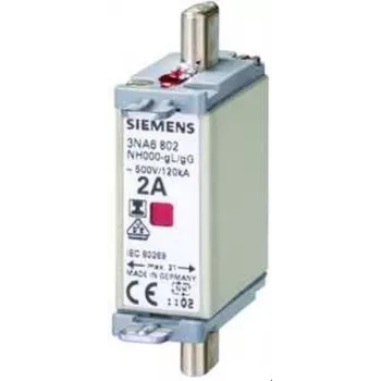 Siemens 3NA6824 cartucho fusible NH tamaño 000 80 A 500 V AC/250 V DC gG