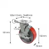 Wagner design yourself rueda giratoria de carga pesada RO 0115 rojo 100 mm 150 kg 4011501