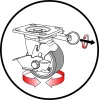 Wagner design yourself rueda giratoria de carga pesada RO 0115 rojo 100 mm 150 kg 4011501
