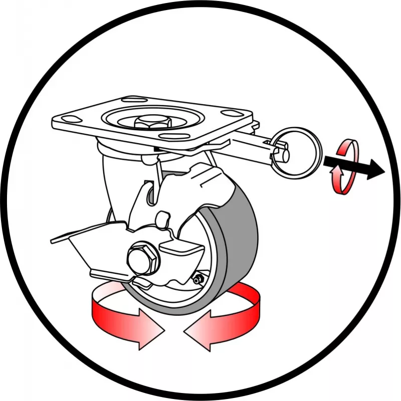 Wagner design yourself rueda giratoria de carga pesada RO 0115 rojo 100 mm 150 kg 4011501