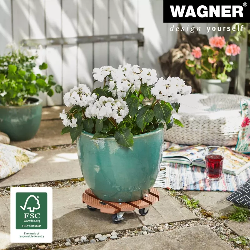 Wagner design yourself rodillo para plantas WPC GH 0535 redondo marrón 29 x 7,5 cm 20053501
