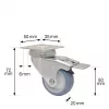 Wagner design yourself ECO RO 3550 rueda giratoria, rueda de 50 mm, gris 3355001
