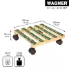 WAGNER design yourself rodillo para plantas GH0653 cuadrado madera 29x8 cm 20065301