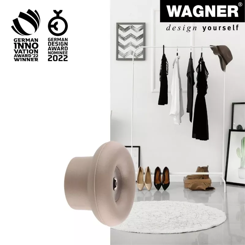 Wagner design yourself DOT gancho de perchero, taupe, 1 gancho, zamak, montaje por tornillo 17022121