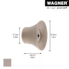 Wagner design yourself TULIP gancho de perchero, taupe, 1 gancho, zamak, montaje en pared, 10 kg de carga 17032121