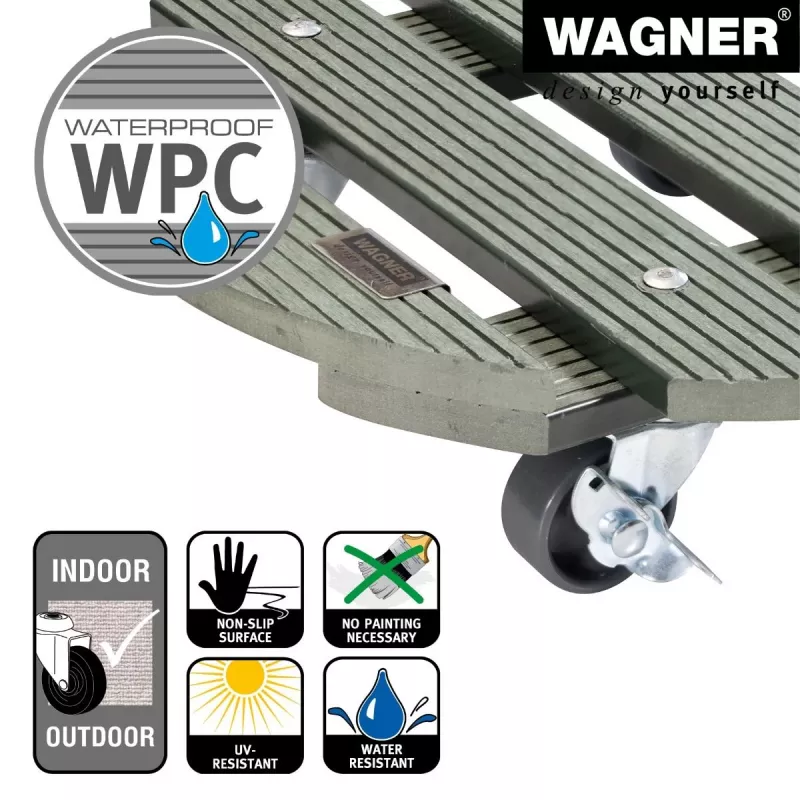 WAGNER design yourself rodillo para plantas GH0528 plástico, Ø 29 cm verde oscuro redondo, 1 ud. 20052801