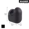 Wagner design yourself PILL gancho de perchero, 1 gancho, negro, aluminio, montaje en pared, 40 mm 17040221