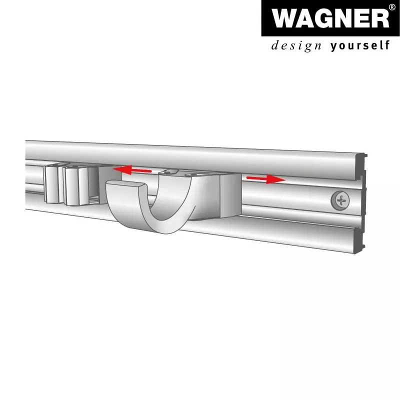 Wagner design yourself gancho de pared WH 2097 con 1 gancho, negro, 1 ud. 15209711