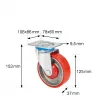 Wagner design yourself rueda giratoria de carga pesada RO 0125 rojo (4012501)