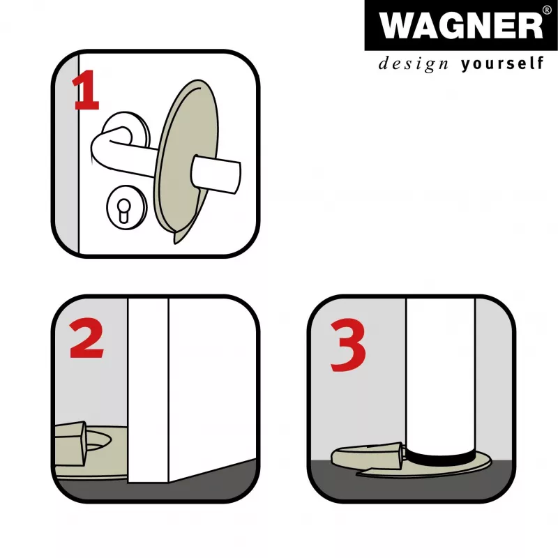 Wagner Design Yourself EH 6979 tope de puerta de plástico blanco autoadhesivo 15697901