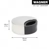 Wagner design yourself EH 5151 tope de puerta de zamak con tope de goma, cromado, Ø50 mm, para atornillar, plata 15515111