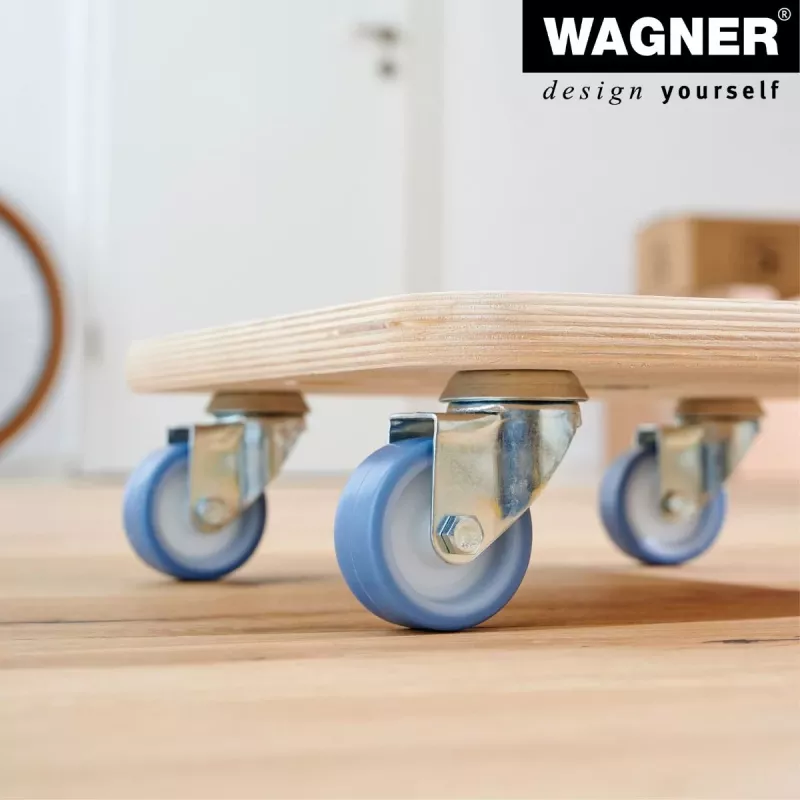 Wagner design yourself rueda de transporte MM 1353 abedul 29,0 x 29,0 x 8,6 cm hasta 250 kg (20135301)