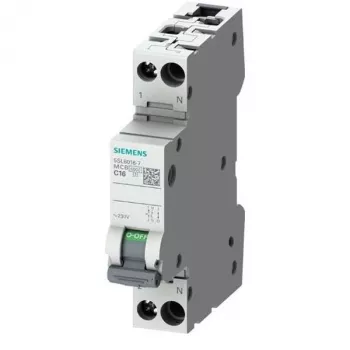 SIEMENS SENTRON 5SL6 interruptor automático magnetotérmico 5SL6016-6, 1P+N, B16, 6kA, 230V