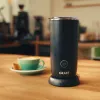 GRAEF MS 402 EU espumador de leche automático, 240 ml de capacidad de calentamiento, negro