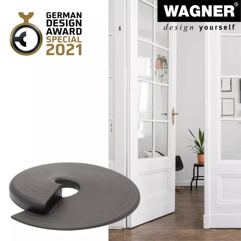 Wagner design yourself EH 6981 tope de puerta, autoadhesivo, transparente, TPE, 38 mm de diámetro, 22 mm de altura 15698101