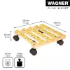 WAGNER design yourself carro para plantas GH0644 motivo cuadrado de madera 29 x 8 cm, 1 ud. 20064401