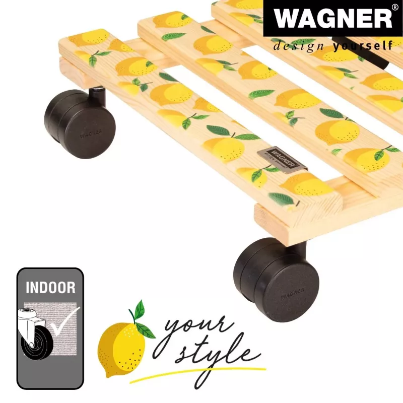 WAGNER design yourself carro para plantas GH0644 motivo cuadrado de madera 29 x 8 cm, 1 ud. 20064401