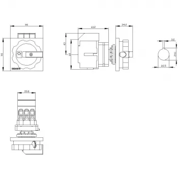 SIEMENS SIRIUS 3LD3 16A interruptor principal / seccionador de carga 3 polos 3LD30540TK53