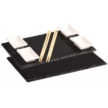 Kesper set de bandejas de servir de madera de acacia, 2 uds., 30 x 15 x 1,5 cm, natural aceitado