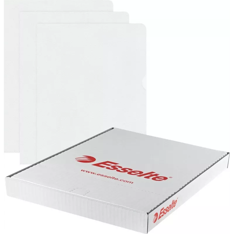 LEITZ Esselte Standard Plus Fundas perforadas A4, pack de 100, transparente, polipropileno 56218