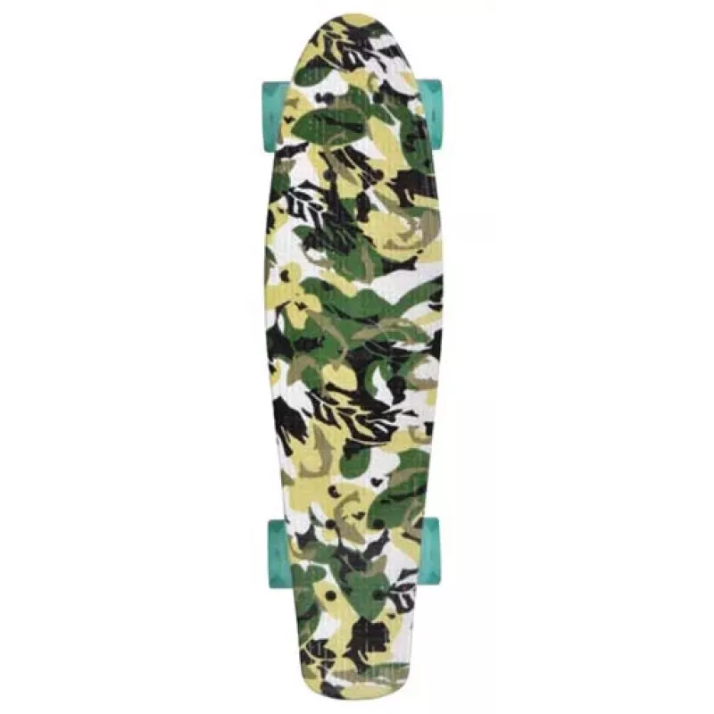 SCHILDKROT Monopatín retro Free Spirit Camouflage polipropileno (PP), tabla reforzada 560 x 140 mm, 1 unidad (510781)