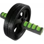 SCHILDKROT Rueda abdominal / entrenador de abdominales, negro/verde, rueda doble, 185 mm de diámetro, 45 mm de ancho 960045