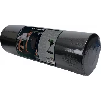 SCHILDKROT Esterilla de fitness 15 mm negra antideslizante NBR 183x61 cm con correa de transporte 960160