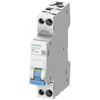 Siemens 5SY17044 SENTRON 5SY Interruptor automático, 1 polo, C, 4 A, 72 V DC, 10 kA, precintable