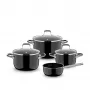 WMF Fusiontec Essential Pro Set de 4 piezas de menaje de cocina negro 3201114047