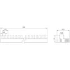 SIEMENS 5ST37730 barra colectora de pines 10mm² 3P+N 1000mm