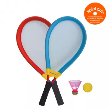 SCHILDKROT set de palas gigantes azul/rojo palas extragrandes con red 970150