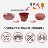 SCHILDKRÖT set de juguete de arena 7 en 1 con cubo plegable, rojo 970245