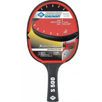 DONIC SCHILDKRÖT Protection Line S500 pala de tenis de mesa de aprendizaje, negro/rojo, goma Jade Smooth 713055