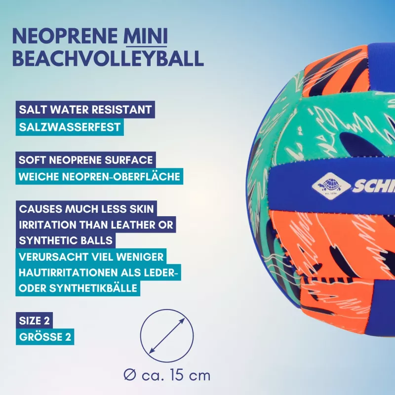 SCHILDKROT minivóley playa de neopreno talla 2 superficie textil blanda resistente al agua salada 970342