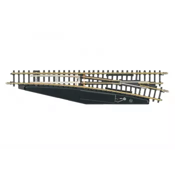 Märklin 8566 desvío Z manual derecha, 110 mm, carril de alpaca, base de plástico negra