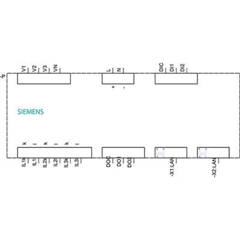 Siemens SENTRON PAC3220 Medidor de potencia, Modbus TCP, LCD, montaje en panel 96x96mm, 690/400V AC, tensión auxiliar 24-60V DC, bornes de tornillo 7KM32201BA011EA0