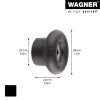 Wagner design yourself DOT GH 0201 Gancho de pared, negro, 1 gancho, montaje con tornillos, plástico 17020121