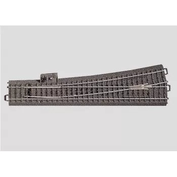 Märklin H0 C-Gleis desvío izquierdo esbelto con balasto, 236,1 mm, accionamiento manual, AC 24711