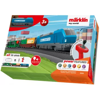 Märklin 29349 H0 set de inicio logística de contenedores con locomotora diésel de la serie 232 y 3 vagones plataforma para contenedores