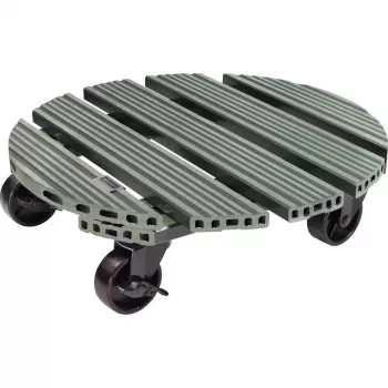 WAGNER design yourself rodapié con ruedas GH0558 plástico, Ø 38,5 cm verde oscuro redondo, 1 ud. 20055801