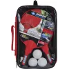 DONIC Schildkröt 788662 set de tenis de mesa - 2 raquetas, 3 pelotas, red - negro/rojo