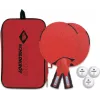 DONIC Schildkröt 788662 set de tenis de mesa - 2 raquetas, 3 pelotas, red - negro/rojo