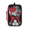 DONIC Schildkröt 788662 set de tenis de mesa - 2 raquetas, 3 pelotas, red - negro/rojo