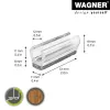 Wagner design yourself EH 0690 deslizadores de muebles a presión, plástico, patas redondas de 12 mm, pack de 4, blanco 15069099