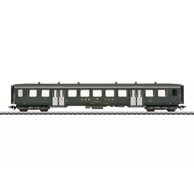 Märklin 043373 H0 Coche de pasajeros de acero ligero SBB 2.ª clase