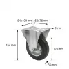 Wagner design yourself Rueda giratoria con soporte RO 8124 plata 50 mm rueda 40 kg carga 4812401