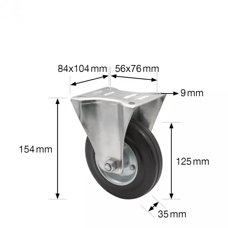 Wagner design yourself Rueda giratoria con soporte RO 8124 plata 50 mm rueda 40 kg carga 4812401