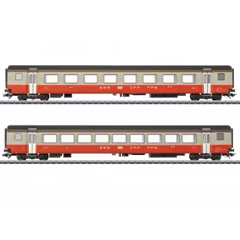 Märklin 42191 H0 Swiss Express SBB set de 2 coches de pasajeros