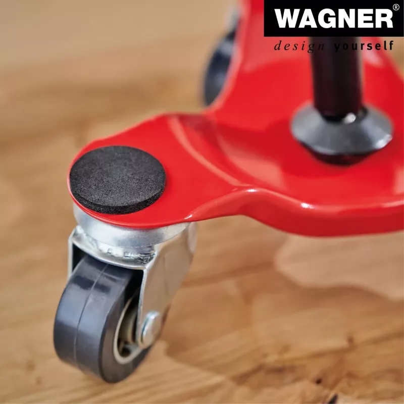 Wagner design yourself Rueda de transporte MM 1193 rojo 160 x 160 x 60 mm, 60 kg carga, 4 ruedas giratorias (20119301)
