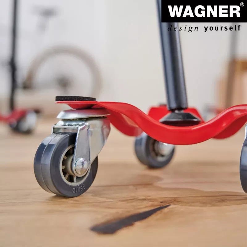 Wagner design yourself Rueda de transporte MM 1193 rojo 160 x 160 x 60 mm, 60 kg carga, 4 ruedas giratorias (20119301)
